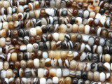 Banded Agate Rondelle Gemstone Beads 8mm (GS4418)