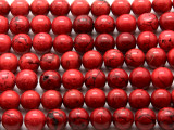 Red Bamboo Coral Round Beads 10mm (CO561)