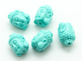 Turquoise Buddha Resin Bead 14mm (RES622)