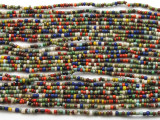 Tiny Multi-Color Glass Beads - 44" strand (JV9075)