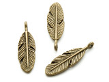Brass Feather - Pewter Pendant 30mm (PW934)