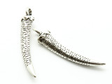 Textured Saber Tooth - Pewter Pendant 60mm (PW944)