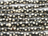 Batik Bone Beads, Polka Dots 9-13mm - Kenya (BA7027)