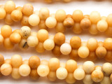 Yellow Jade Barbell Gemstone Beads 14mm (GS4537)