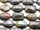 Tiger Iron Assorted Tabular Gemstone Beads 25mm (GS4554)