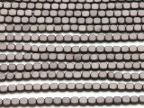 Dark Bronze Hematite Square Gemstone Beads 4mm (GS4561)
