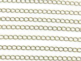 Antique Brass Plated Curb Chain 5mm - 36" (CHAIN103)