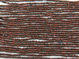 Tiny Red Brown Glass Beads - 44" strand (JV9079)