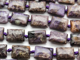 Charoite Rectangle Tabular Gemstone Beads 18mm (GS4612)