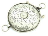 Afghan Tribal Silver Pendant - Amulet 100mm (AF792)