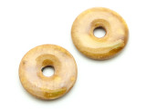 Golden Yellow Donut Ceramic Earring Pair 26mm - Peru (CER168)