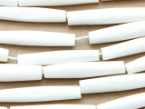White Tube Bone Beads 35mm (B1356)
