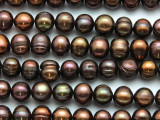 Brown Potato Pearl Beads 9-11mm (PRL206)
