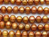 Orange Potato Pearl Beads 9-11mm (PRL212)