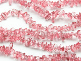 Pink Quartz Chip Gemstone Beads - 32" strand (GS4698)
