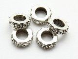 Pewter Bead - Floral Ring 10mm (PB851)