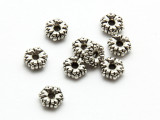 Pewter Bead - Flower Spacer 6mm (PB852)