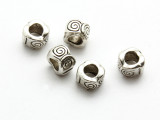 Pewter Bead - Spiral Ring 10mm (PB869)