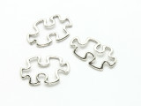 Pewter Connector - Puzzle Piece 30mm (PB872)