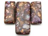Bronzite & Purple Mosaic Jasper Gemstone Pendant - Set of 3 (GSP2386)