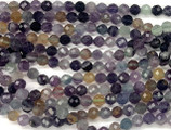 Rainbow Fluorite Faceted Round Gemstone Beads 5mm (GS6021)