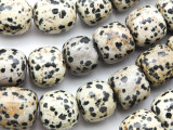 Dalmatian Jasper Barrel Gemstone Beads 10-20mm (GS4772)