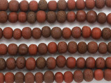 Red 'Lava' Glass Beads 12mm (JV1313)