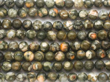 Rainforest Jasper (Rhyolite) Round Gemstone Beads 6mm (GS4842)