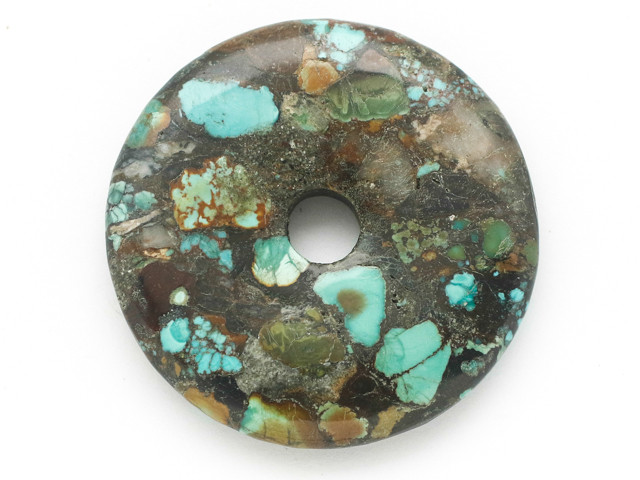 Lot of Turquoise Donut Beads