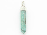 Sterling Silver & Amazonite Pendant 40mm (GSP2429)