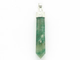 Sterling Silver & Moss Agate Pendant 42mm (GSP2432)