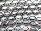 Dark Garnet Red Oval Crystal Glass Beads 16mm (CRY529)
