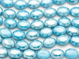 Turquoise Blue Oval Crystal Glass Beads 16mm (CRY532)