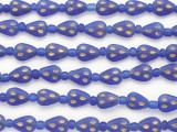 Blue Teardrop Afghan Glass Beads 10mm (AF1868)