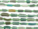 Aqua Green Afghan Roman Glass Beads 5-14mm (AF1879)