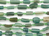 Aqua Green Afghan Roman Glass Beads 5-18mm (AF1881)