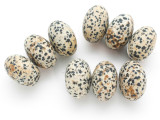 Large Dalmatian Jasper Rondelle Gemstone Beads 30mm (GS4863)