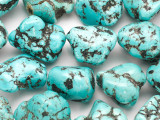 Turquoise Magnesite Nugget Gemstone Beads 30-40mm (GS4865)