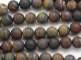 Matte Tiger Iron Round Gemstone Beads 10mm (GS4870)