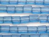 Blue Rectangular Recycled Glass Beads 13-20mm - Indonesia (RG682)