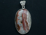 Sterling Silver & Crazy Lace Agate Pendant 46mm (GSP2546)