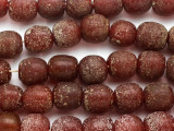 Dark Red Irregular Round Glass Beads 13-15mm (JV1325)