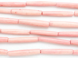 Light Pink Tube Bone Beads 32-35mm (B1367)