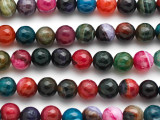 Multi-Color Agate Faceted Round Gemstone Beads 8mm (GS4950)