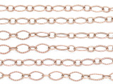 Copper Textured Oval Link Chain 9mm - 36" (CHAIN109)