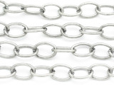 Silver Plated Oval Link Chain 16mm - 36" (CHAIN114)