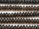 Smoky Quartz Faceted Saucer Gemstone Beads 7mm (GS5087)