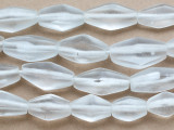 Clear Bicone Recycled Glass Beads 19-33mm - Indonesia (RG696)