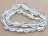 Clear Bicone Recycled Glass Beads 19-36mm - Indonesia (RG698)