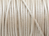 Metallic Pearl Stitched Leather Cord 2.5mm - 36" (LR155)